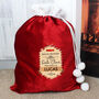 Personalised Special Delivery Luxury Pom Pom Red Sack, thumbnail 3 of 3