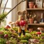 Handmade Felt Oliver The Mouse Hanging Autumn Decor, thumbnail 1 of 3