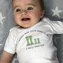 Personalised Welly Boot Bump Baby Grow, thumbnail 1 of 7