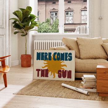 Here Comes The Sun Hand Painted Wall Art Print, 4 of 7