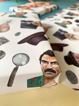 Tv Detective Gift Wrap | 90s Mystery Wrapping Paper, 5 of 8