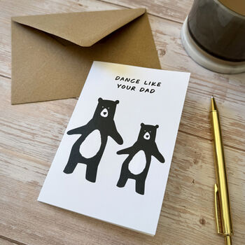 Daddy Bear Dancing, Funny Father's Day A6 Card, 3 of 6