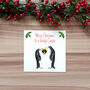 Personalised Penguin Couple Christmas Card, thumbnail 6 of 7