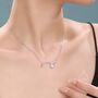 Sterling Silver Moonstone Wave Pendant Necklace, thumbnail 3 of 12