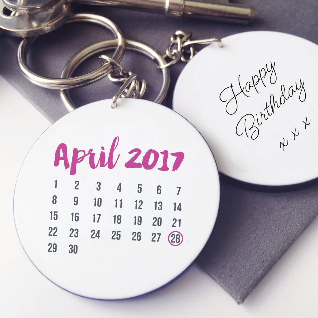 Personalised Calendar Save The Date Message Keyring By Chips Personalised Calendar Save The Date Message Keyring By Chips