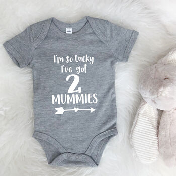 I'm So Lucky, I Have Two Mummies Babygrow, 5 of 8