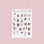 The A To Z Of Garden Flowers Print, thumbnail 2 of 6