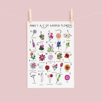 The A To Z Of Garden Flowers Print, 2 of 6