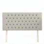 Upholstered Linen Single Headboard With Contrast Button Tufting, thumbnail 1 of 11