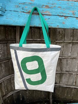 Genoa Upcycled Sailcloth Tote Bag, 8 of 8