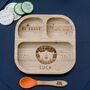 Bamboo Lion Baby Suction Plate And Spoon Set, thumbnail 1 of 4
