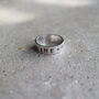 Personalised Hammered Silver Ring 6mm, thumbnail 1 of 3