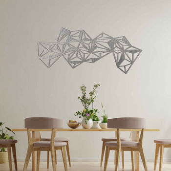 3D Polygon Panorama: Wooden Wall Art For Modern Office, 7 of 12