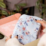 Personalised Ice Blue Florals Square Scarf, thumbnail 2 of 8
