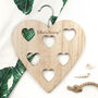 Personalised Wooden Heart Scarf Holder, thumbnail 5 of 6