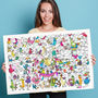 Chirpy Birds Colour Me In Party Poster, thumbnail 1 of 9