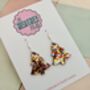 Gold, Silver And Red Christmas Tree Glitter Resin Earrings / Traditional Holiday Jewellery / Christmas Gift / Secret Santa Gift, thumbnail 2 of 10