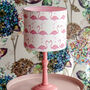 Fun And Colourful Flamingo Patterned Drum Lampshade, thumbnail 3 of 4