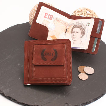 Personalised Hand Made Leather Wallet In Brown, 7 of 8