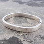 Polished Oval Sterling Silver Solid Bangle Bracelet, thumbnail 4 of 5