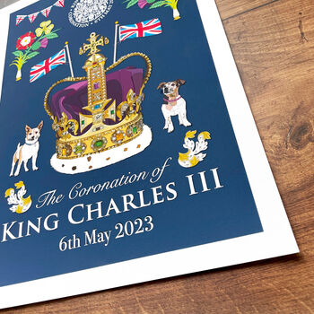 King Charles Coronation Crown Art Print, 8 of 8