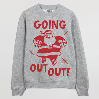 Going Out Out Santa Women's Christmas Jumper, 3 of 3