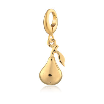 Pear Charm Necklace, Sterling Silver Or Gold Plated, 6 of 10