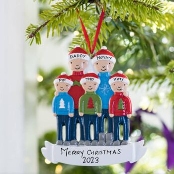 Personalised Family Christmas Jumper Decoration, 2 of 7