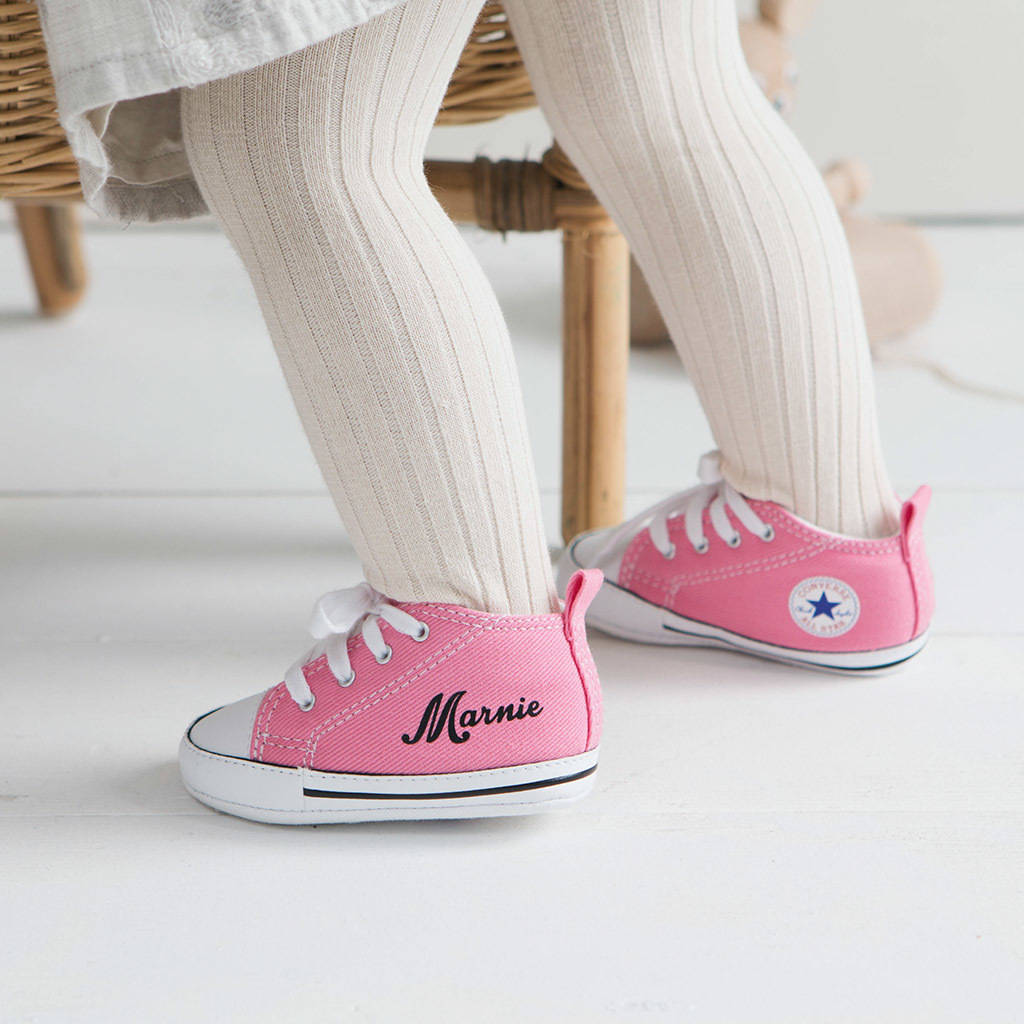 cisne medio marca Baby Converse Sneakers Personalised By Yeah Boo | notonthehighstreet.com