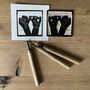 Interlocked Hands Linocut Greetings Card, thumbnail 2 of 10