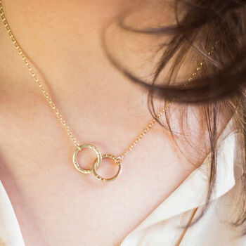 Personalised Gold Interlocking Rings Necklace, 2 of 12