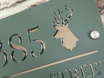 Personalised Stag Design House Acrylic Number Sign, 7 of 11