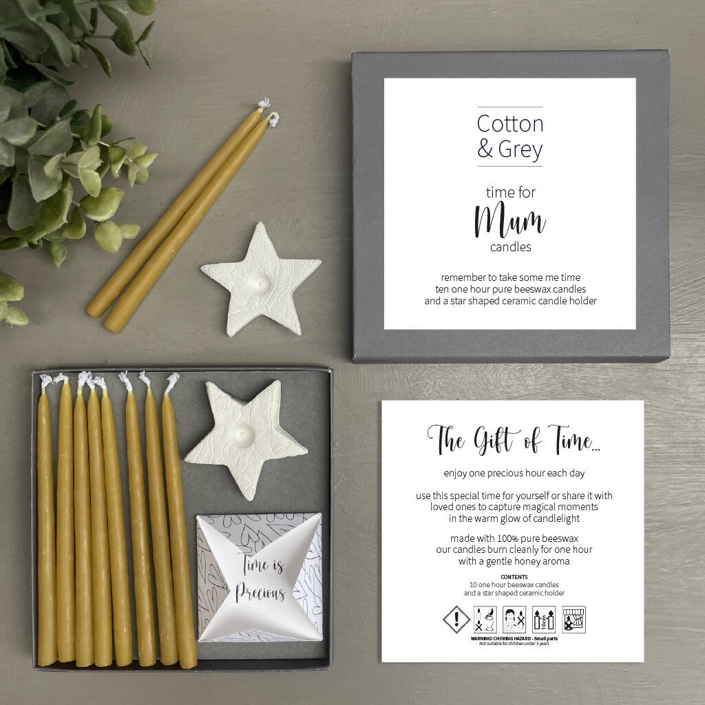 'Time For Mum' Relaxation Candles By Cotton & Grey