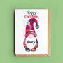 Personalised Patchwork Gonk Christmas Card, thumbnail 1 of 2
