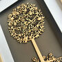 Personalised A4 Mdf Floral Family Tree Optional Style, Frame And Colours, thumbnail 4 of 6