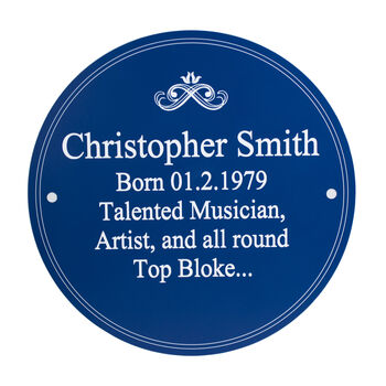 Personalised Blue Heritage Style Plaque Sign, 10 of 10