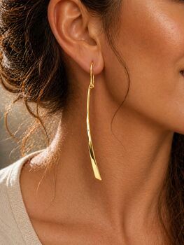 Sword Silver Long Drop Earrings, 5 of 8