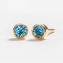 18ct Gold Plated March Birthstone Stud Earrings, thumbnail 5 of 9