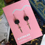 D20 Dice And Sword Surgical Steel Earrings, thumbnail 1 of 7