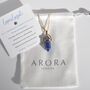 Dainty Lapis Lazuli Point Necklace September Birthstone Gift For Her, thumbnail 4 of 6