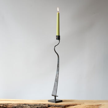 6th Anniversary Gift Tall Iron Elegant Dinner Candle Holder, 2 of 8