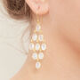 Moonstone Gold Plated Silver Chandelier Drop Earrings, thumbnail 4 of 12