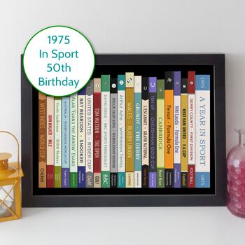 50th Birthday Print Personalised Sport Gift 1975, 10 of 10