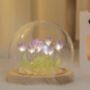 Faux Tulip LED Light Glass Dome, thumbnail 2 of 5