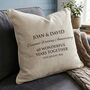Personalised Diamond Wedding Anniversary Cushion, thumbnail 1 of 4