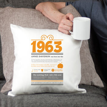 Personalised 60th Birthday Gift Cushion, 2 of 6