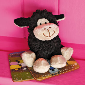 Happy Easter Black Sheep Soft Toy + Card + Pop Up Box, 3 of 7