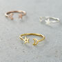 Personalised Moon And Star Open Ring, thumbnail 1 of 10