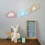 Cloud Shaped Garland In Pastel Pink, Blue And Beige, thumbnail 1 of 12