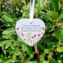 Personalised Floral Friendship Heart Decoration, thumbnail 2 of 7